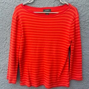 Ralph Lauren Vibrant Orange Ribbed Top